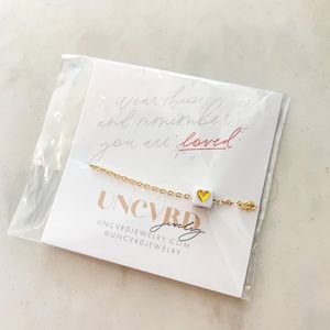 Jewelry with a purpose! Heart bracelet on chain. Perfect for stacking.